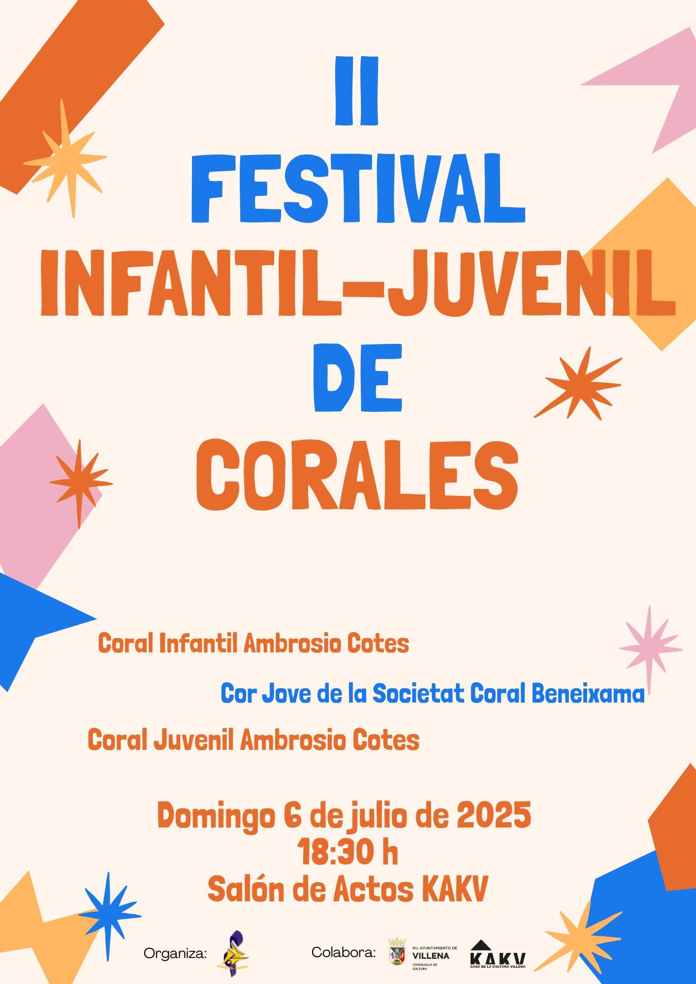 Cartel del festival de Corales infantiles