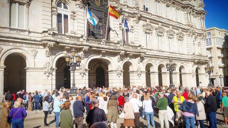 Concentración ante el Palacio Municipal de María Pita