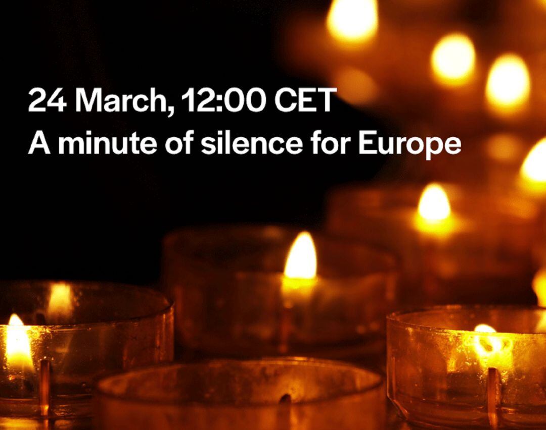 Convocatoria de un minuto de silencio en las grandes ciudades europeas por las vícitimas de la Covid 19