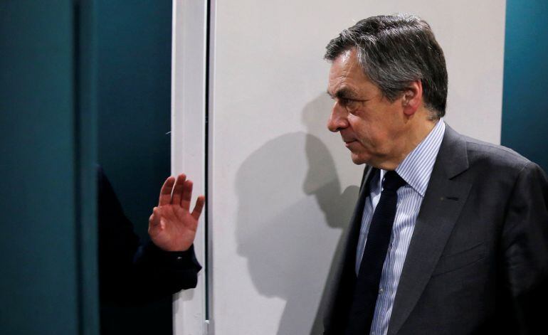 Francois Fillon durante su visita al Salón de los Emprendedores