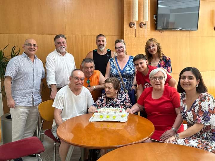 Momento de la celebración del cumpleaños