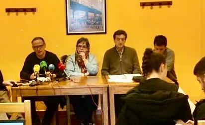 Miembros de la Plataforma en Defensa del Ferrocarril