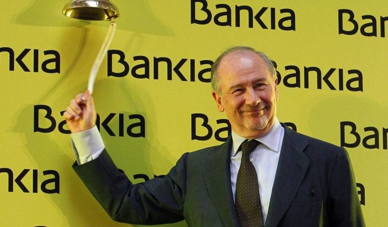 Rodrigo Rato, durante el acto de salida a Bolsa de Bankia, el 20 de julio de 2011.