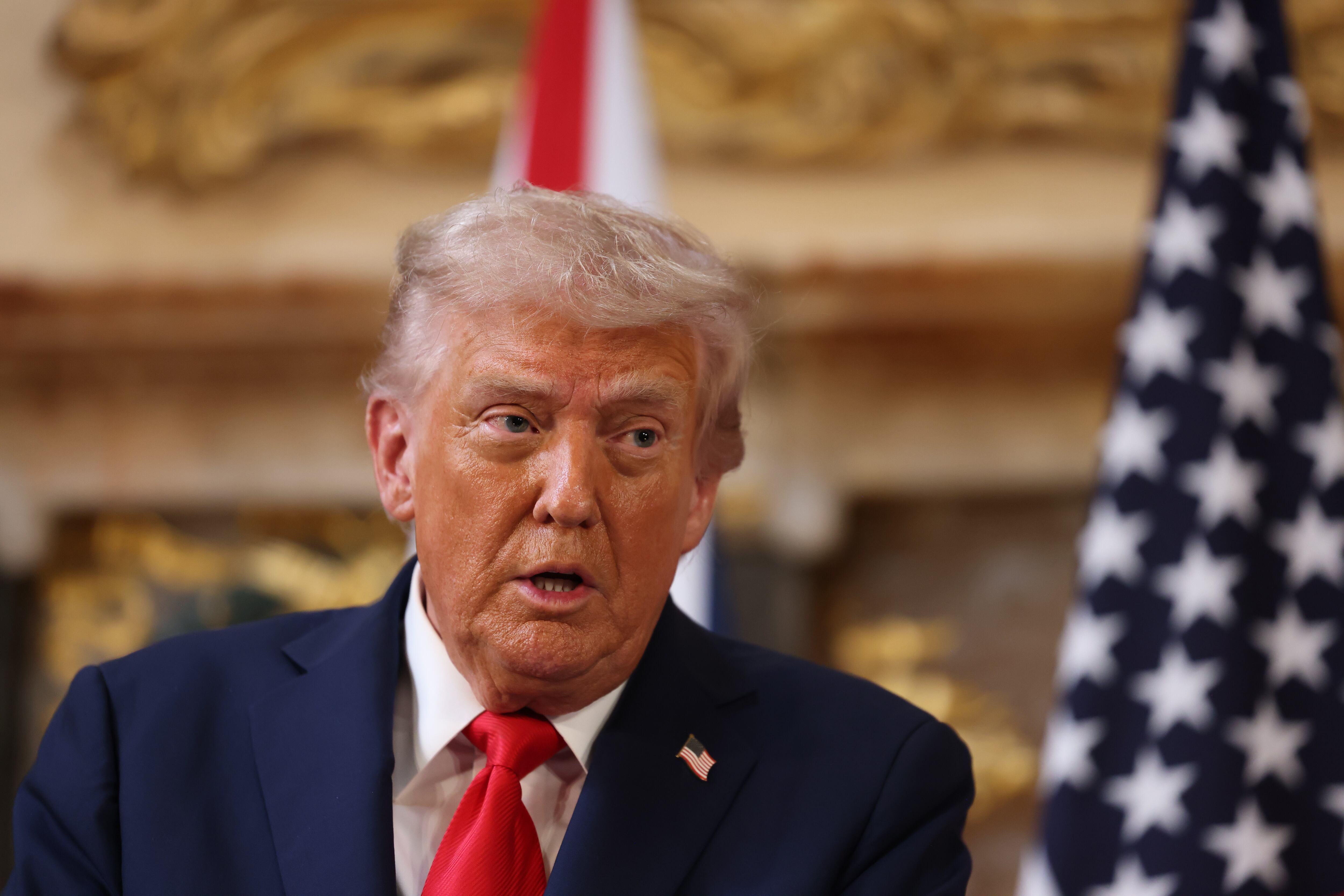 Donld Trump durante su visita al Reino Unido.