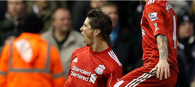 Torres celebra el segundo gol