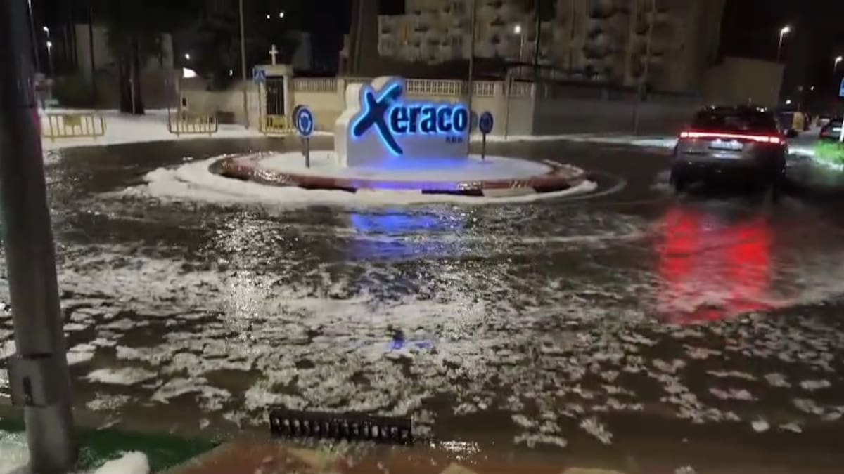 Granizada histórica en la Playa de Xeraco y más de 250 litros acumulados en Simat