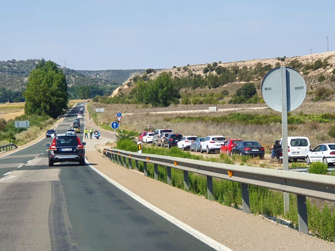 Marcha lenta por la Autovía del Duero