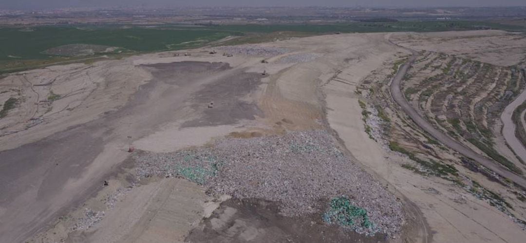 Vista aérea del vertedero de Pinto