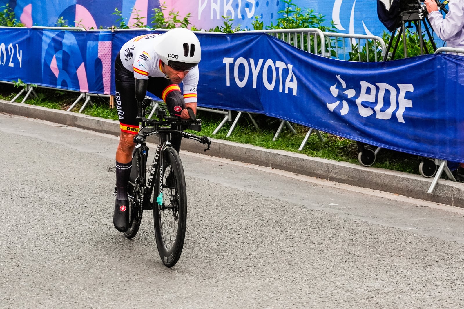 Ricardo Ten, durante la prueba de contrarreloj en los Juegos Paralímpicos