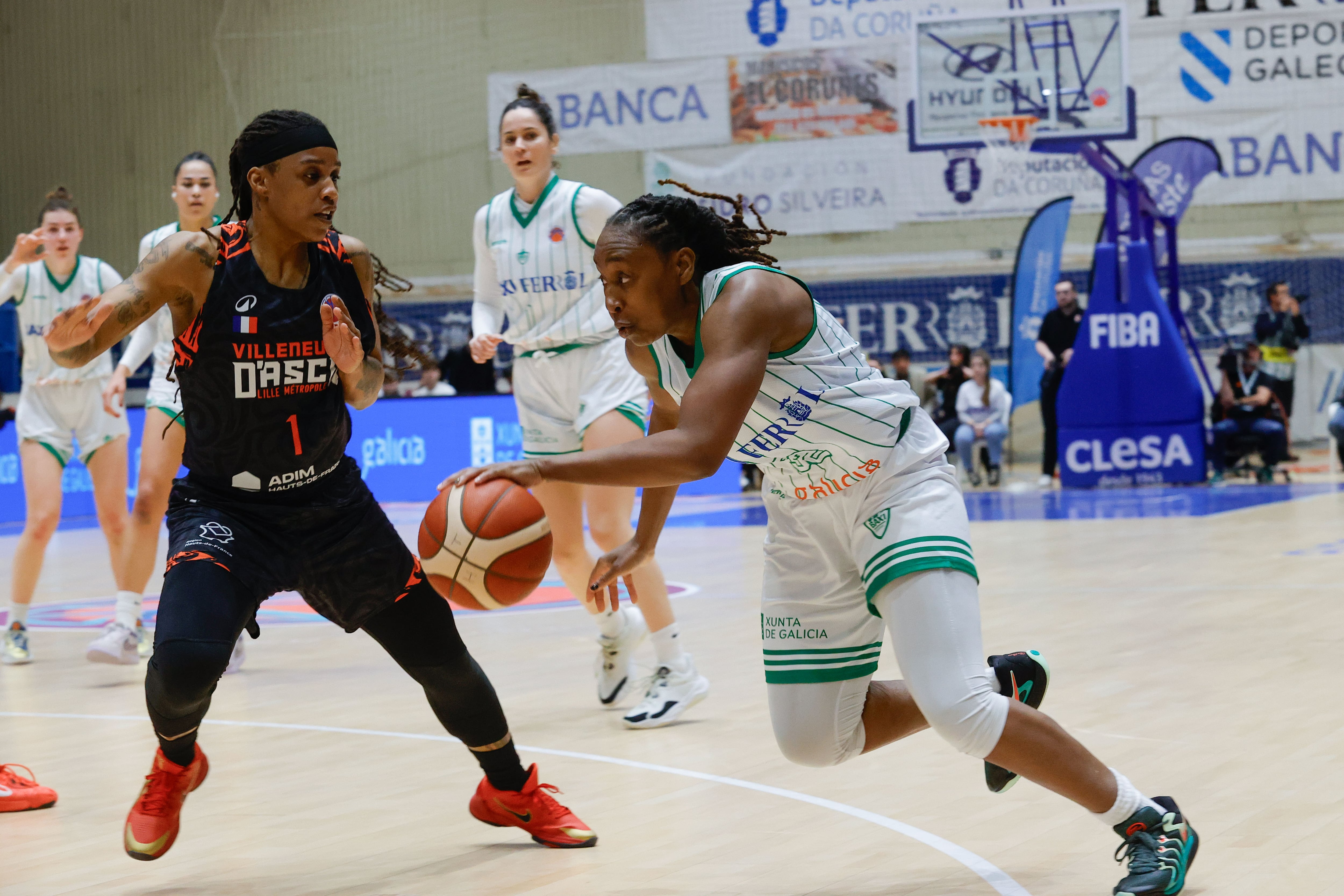 Imagen del Baxi-Villeneuve d´Ascq de la ida de la final de Eurocup en A Malata (foto: Kiko Delgado / EFE)