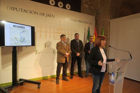 Momento de la intervención de la alcaldesa de Úbeda, Antonia Olivares