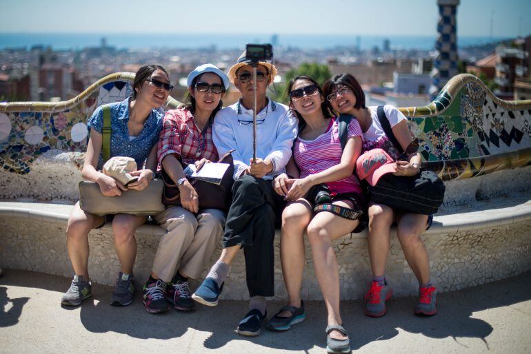 Turistes al Park Güell