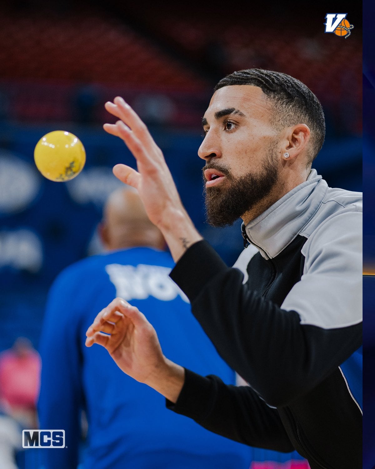 Duarte, en un calentamiento con los Vaqueros de Bayamón