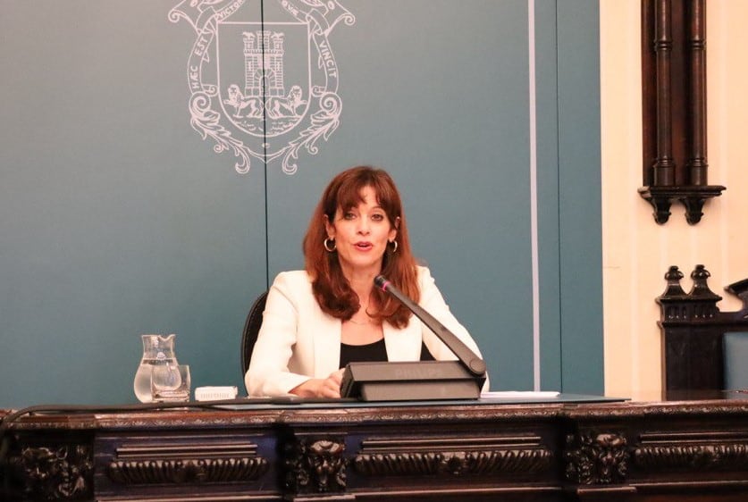 Maider Etxebarria en el pleno de debate del estado de la ciudad