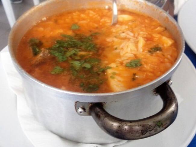 Magnífico el guiso de arroz con bacalao en Bacalhoada, Portimao.