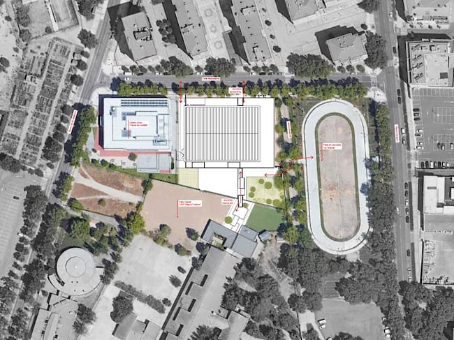 Ubicación del nuevo polideportivo del CEIP Miguel Delibes de Valladolid