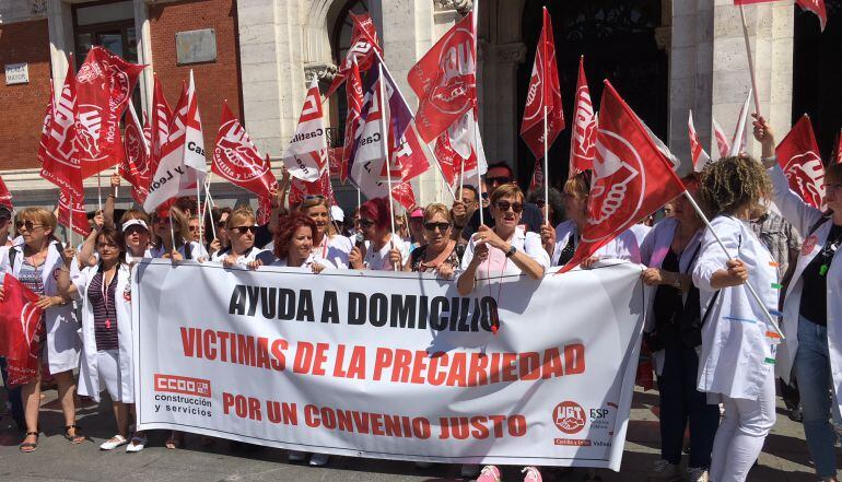 Imagen de los trabajadores en la movilización