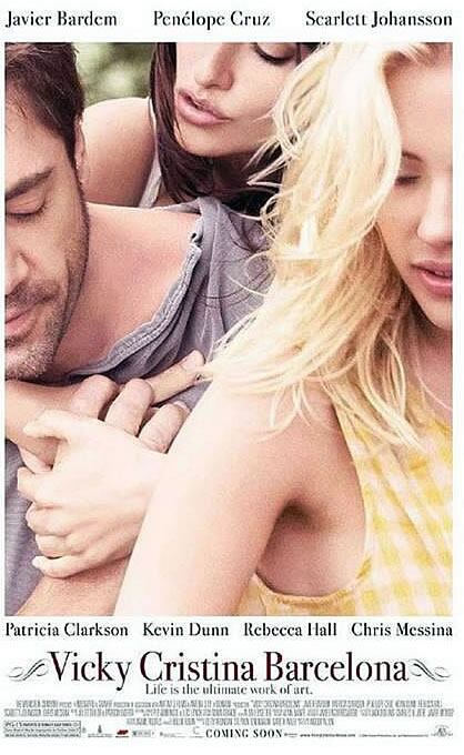 Cartel promocional de la película de Woody Allen &quot;Vicky Cristina Barcelona&quot;