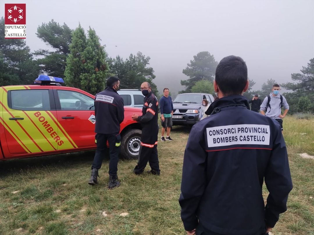 Imagen de archivo de un servicio del Consorcio Provincial de Bomberos de Castellón en la montaña