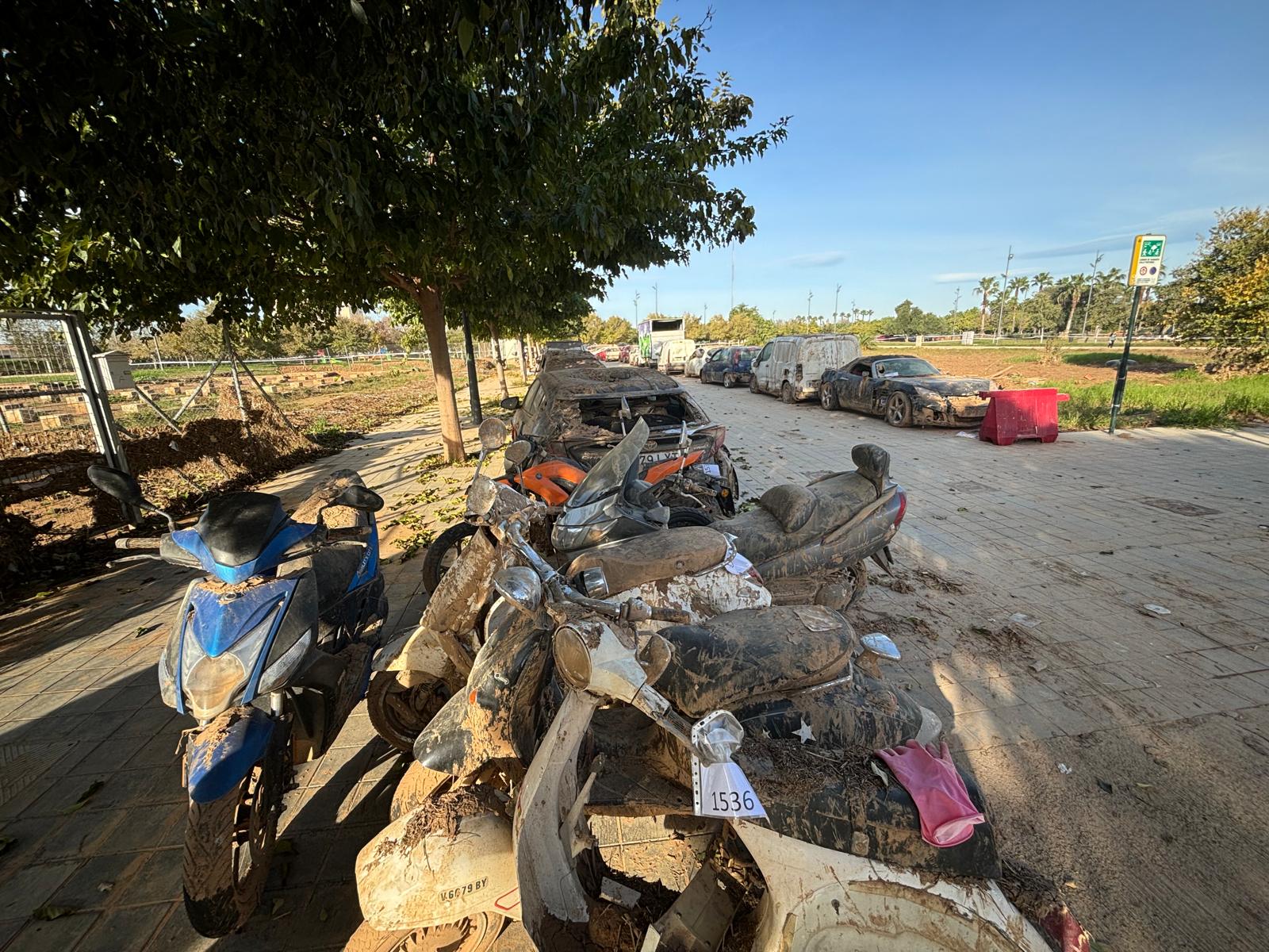 Vehículos afectados por la DANA en València