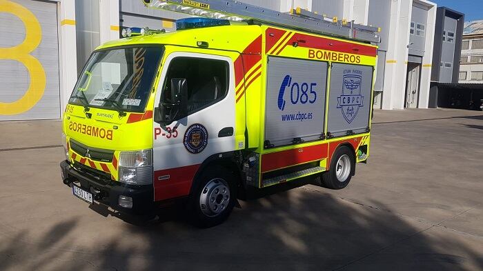 Un vehículo de Bomberos
