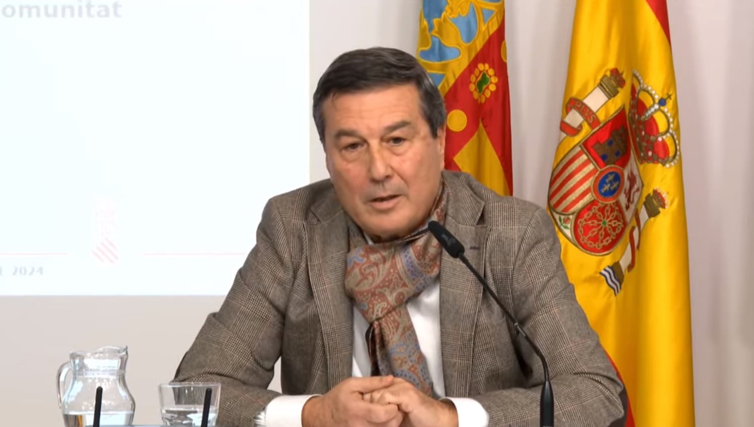 El conseller de Sanitat Marciano Gómez ha comparecido este jueves tras la reunión del pleno del Consell