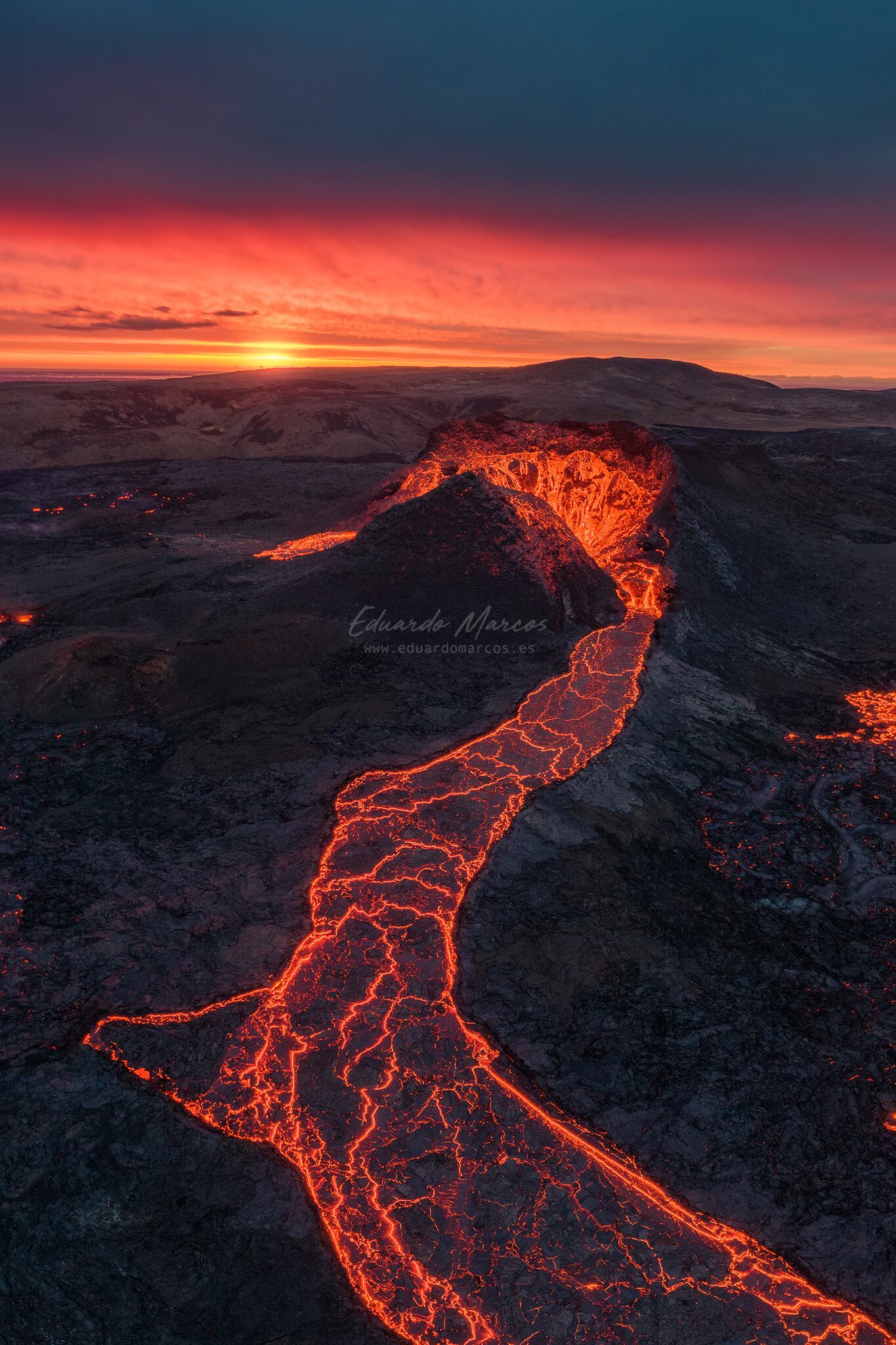 Fotografía premiada del volcan Fragadalsfjal en Islandia realizada por el fotógrafo de Cuéllar Eduardo Marcos