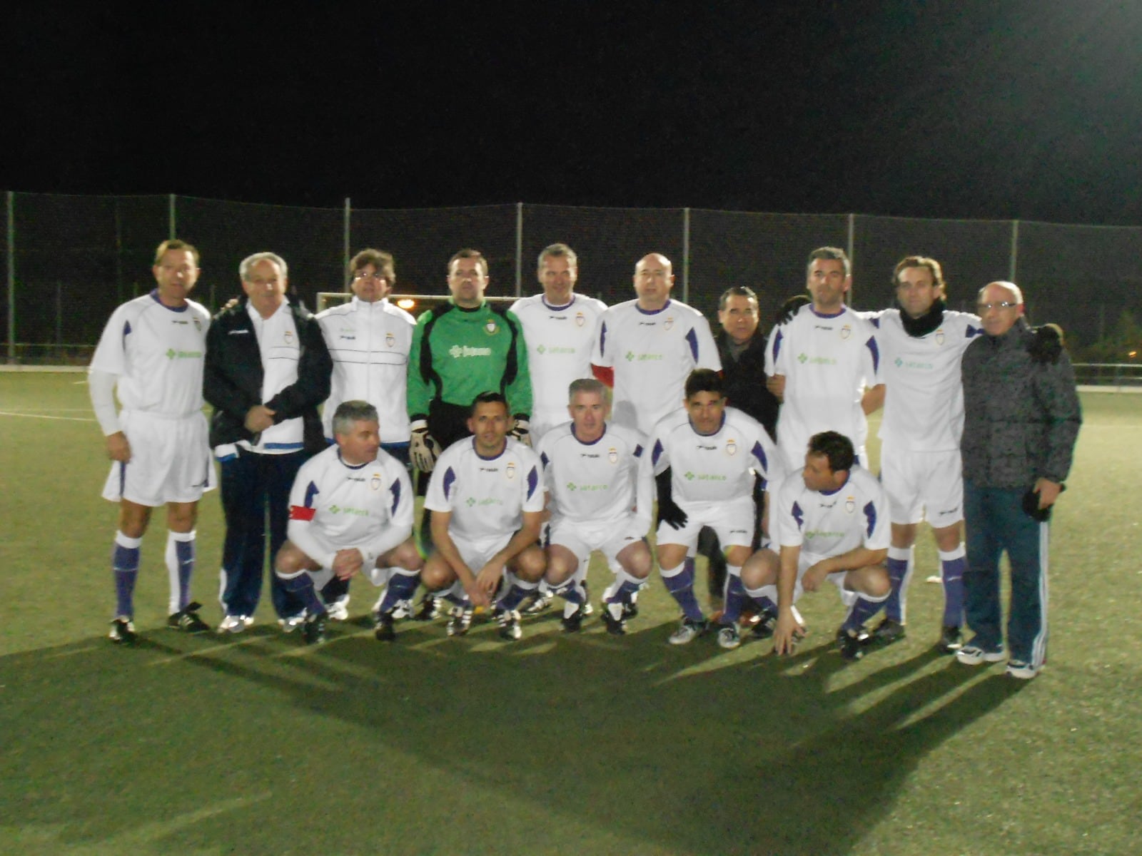 Plantilla de veteranos del Real Jaén con Higinio Vilches entre ellos.