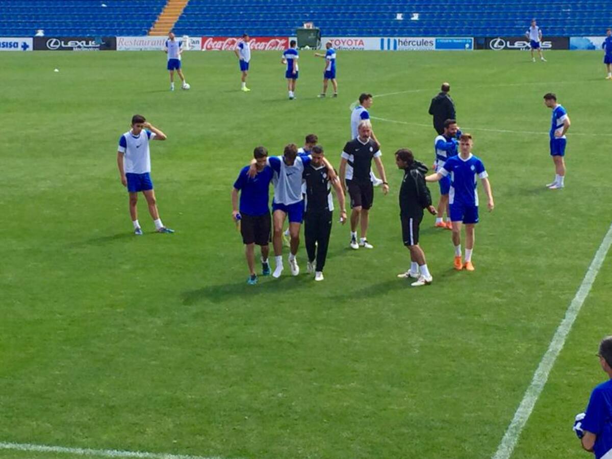 Mariano da el susto y es duda para el partido del domingo ante L'Hospitalet