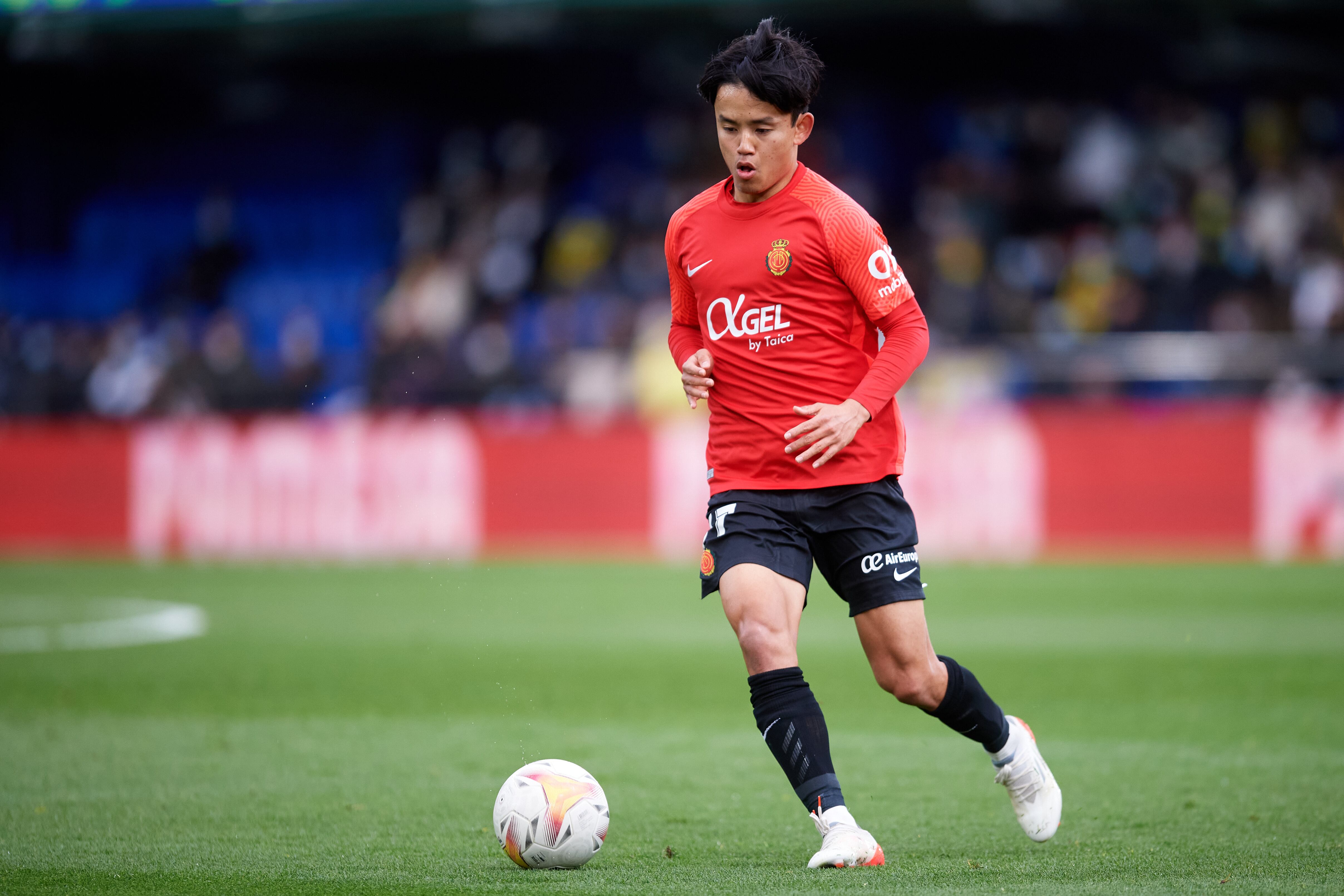 Take Kubo, durante el partido frente al Villarreal
