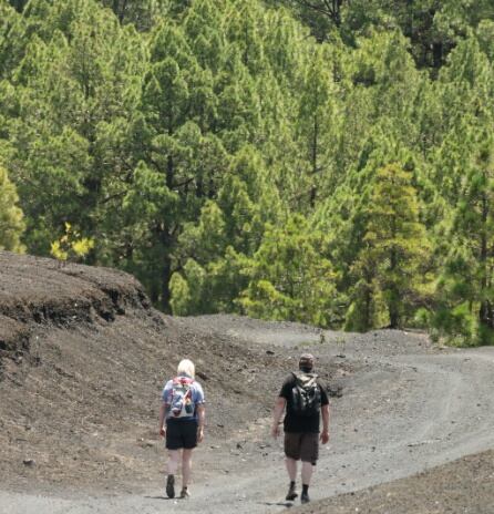 Senderistas en el Llano de Las Brujas