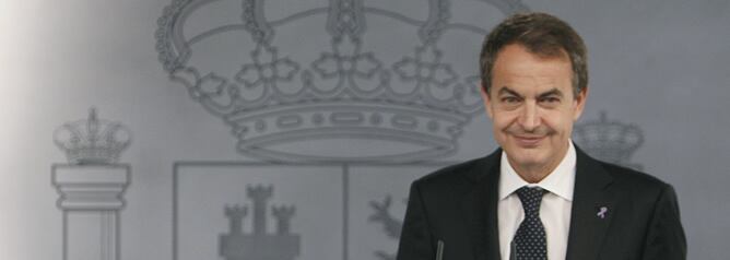 Zapatero, durante su comparecencia en La Moncloa