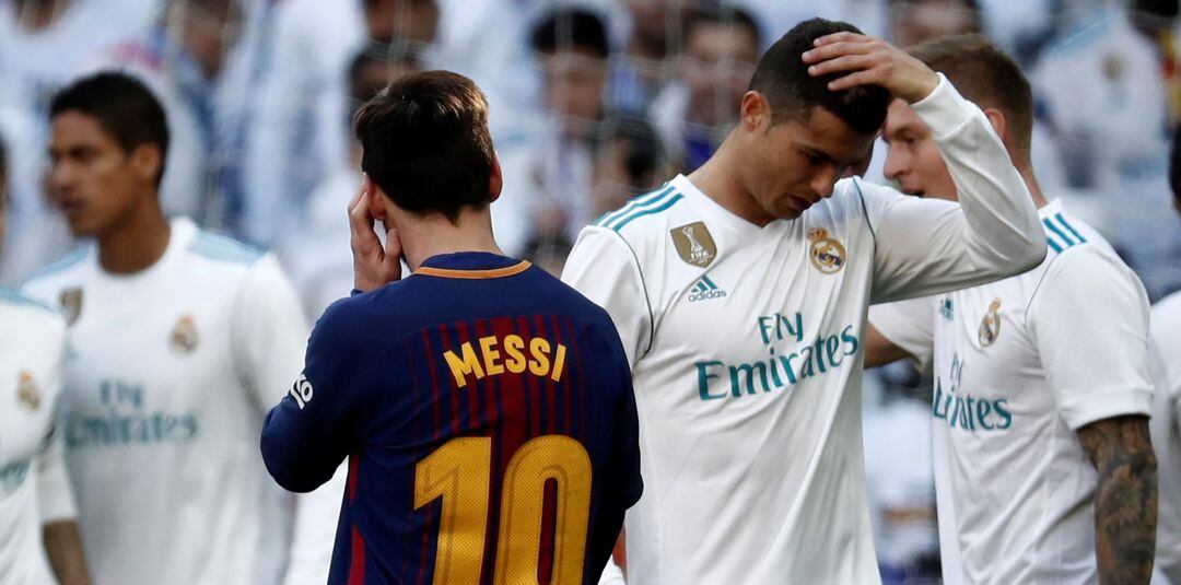 Cristiano Ronaldo y Leo Messi, durante uno de los últimos duelos entre ambos