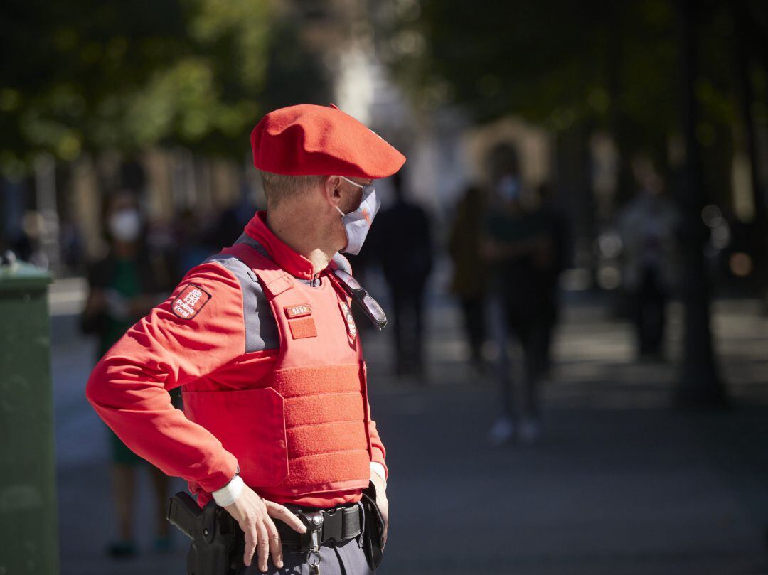 Un agente de la Policía Foral