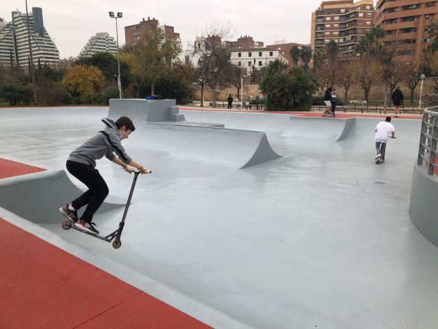 Skatepark del Jardín del Turia en la zona del Parque Gulliver