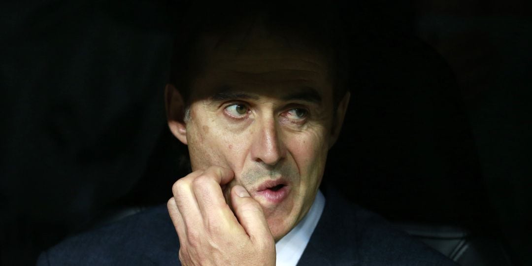 Lopetegui, durante el partido ante el Viktoria Plzen