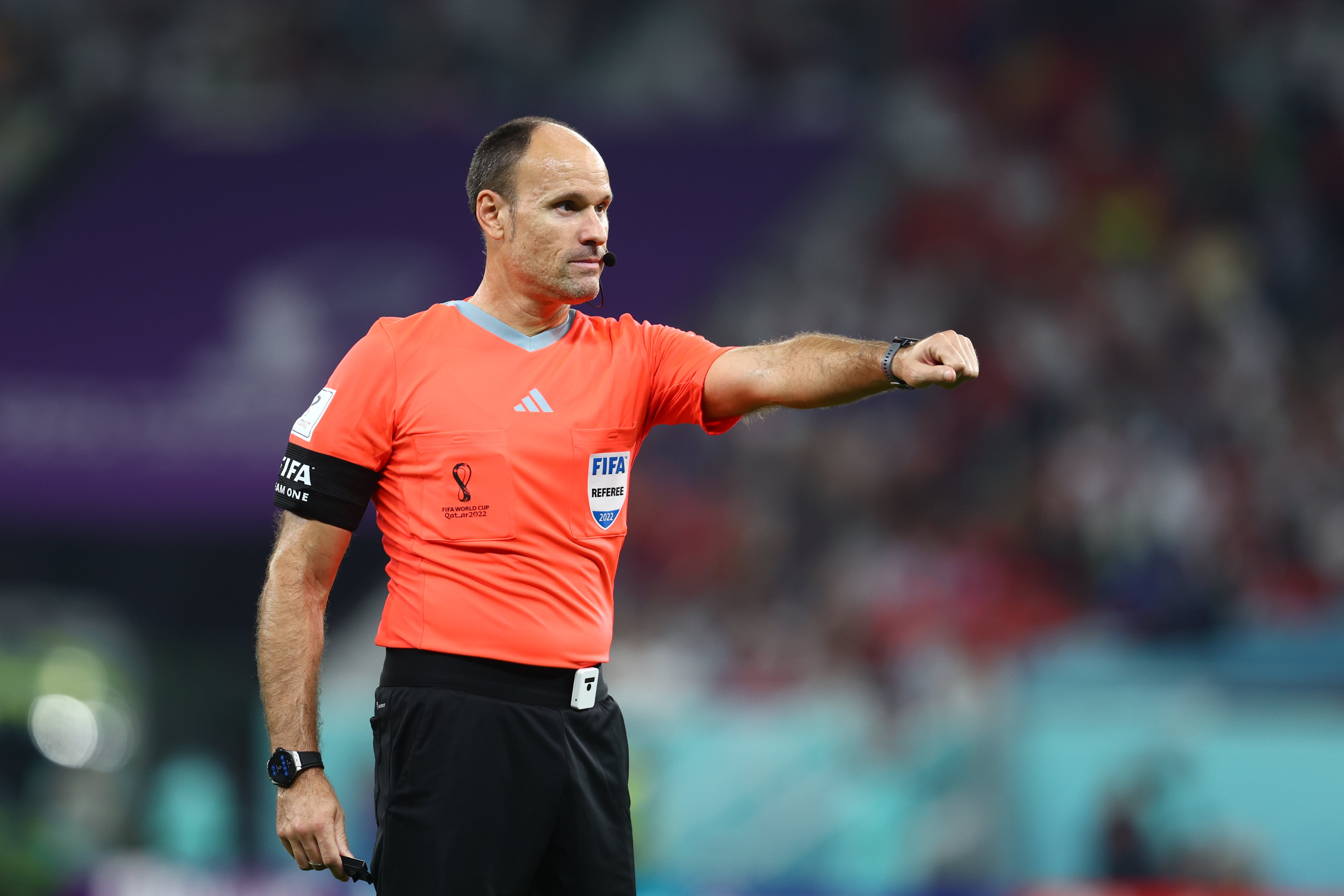 Antonio Mateu Lahoz, durante el Estados Unidos-Irán de fase de grupos.