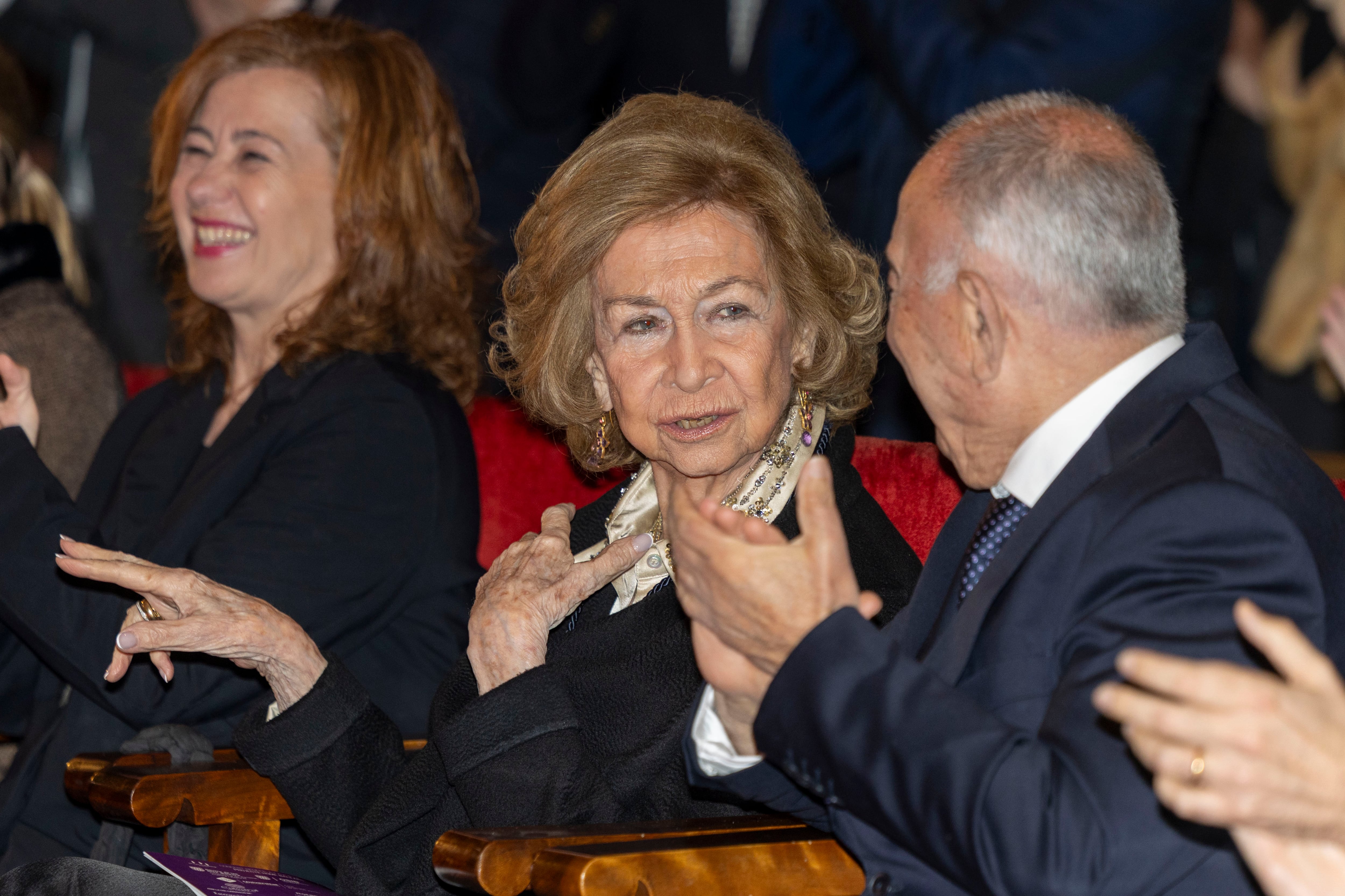 LA Reina Sofía este lunes en Palma de Mallorca. EFE/CATI CLADERA