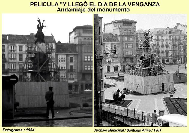 El andamiaje que había en la Virgen Blanca también fue replicado para la película