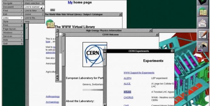 Pantallazo de la primera web creada en 1993