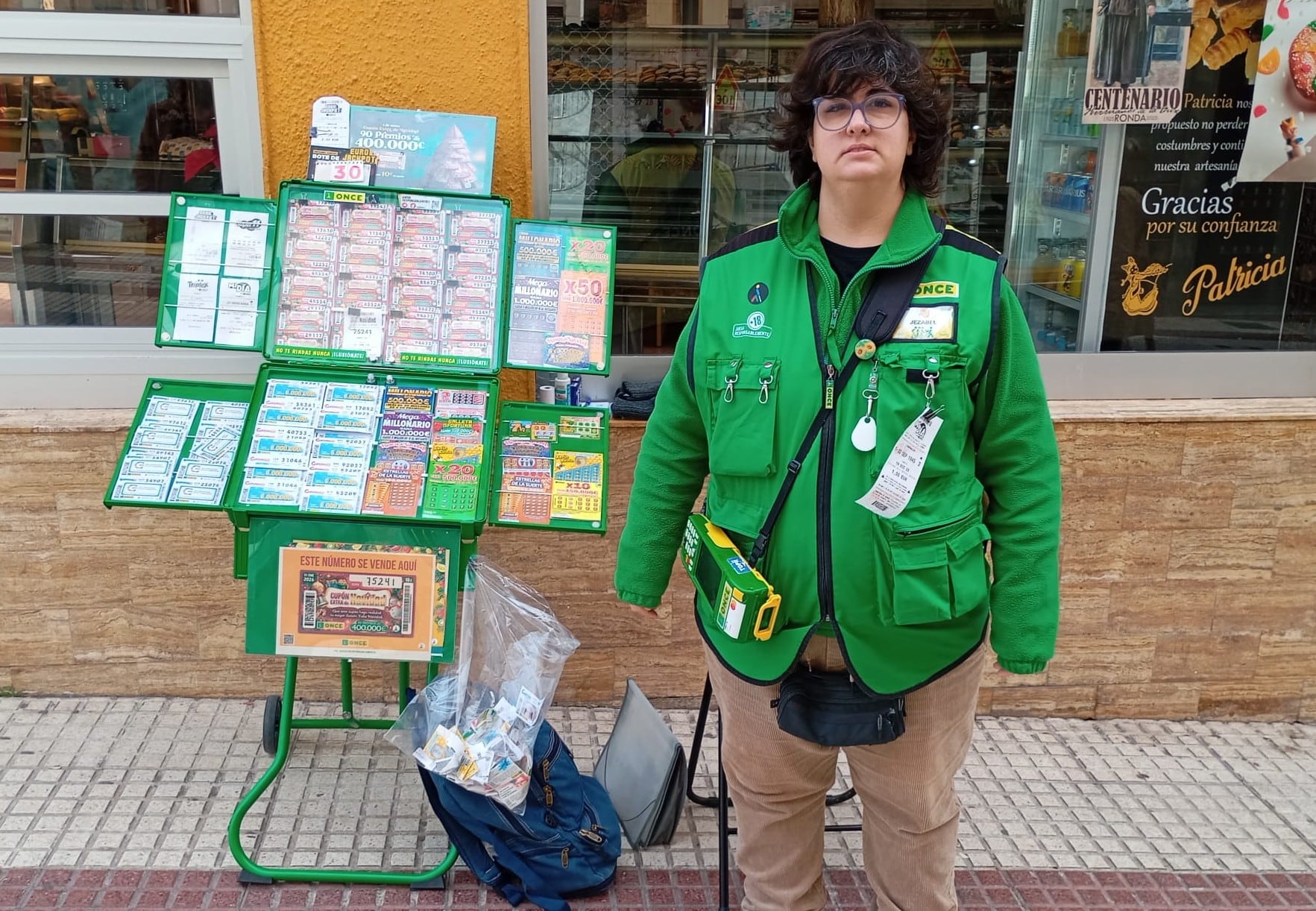 La vendedora Carmen Jezabel García