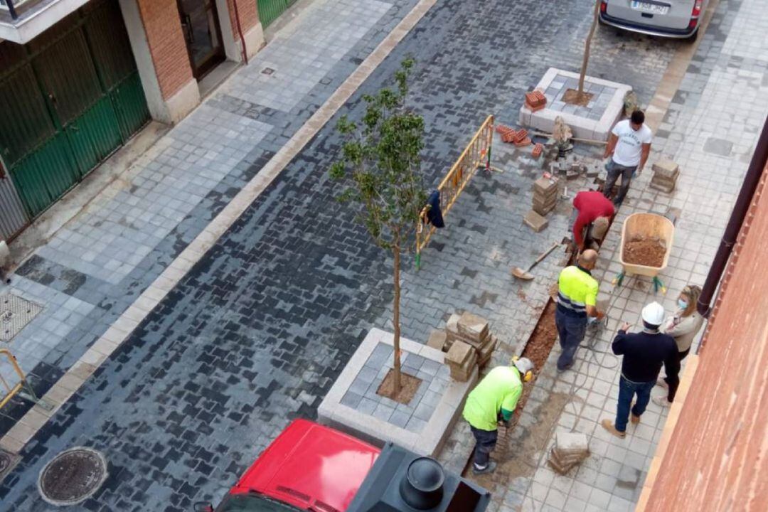 Obras en la Calle Mayor Antigua de Palencia