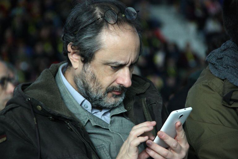 El portavoz del grupo parlamentario de la CUP, Antonio Baños, durante la asamblea de la formación el pasado 27 de diciembre