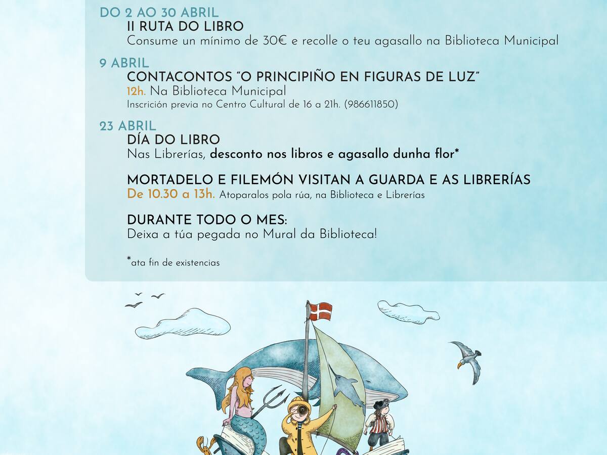 A Guarda remata abril con programación polo día do libro