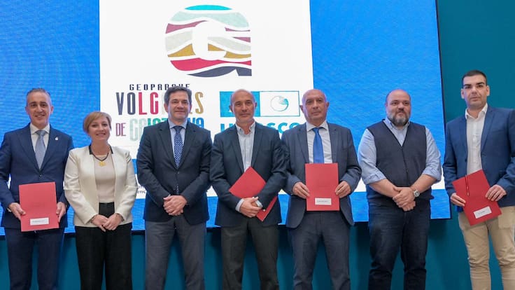 Miguel Ángel Valverde, presidente de la Diputación ensalza el papel de la institución para conseguir la catalogación del Geoparque