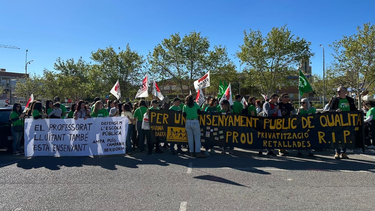 Huelga de profesores en la Marina Baixa: "En Benidorm es más grave, la ratio es 25 y en muchos casos está por encima"