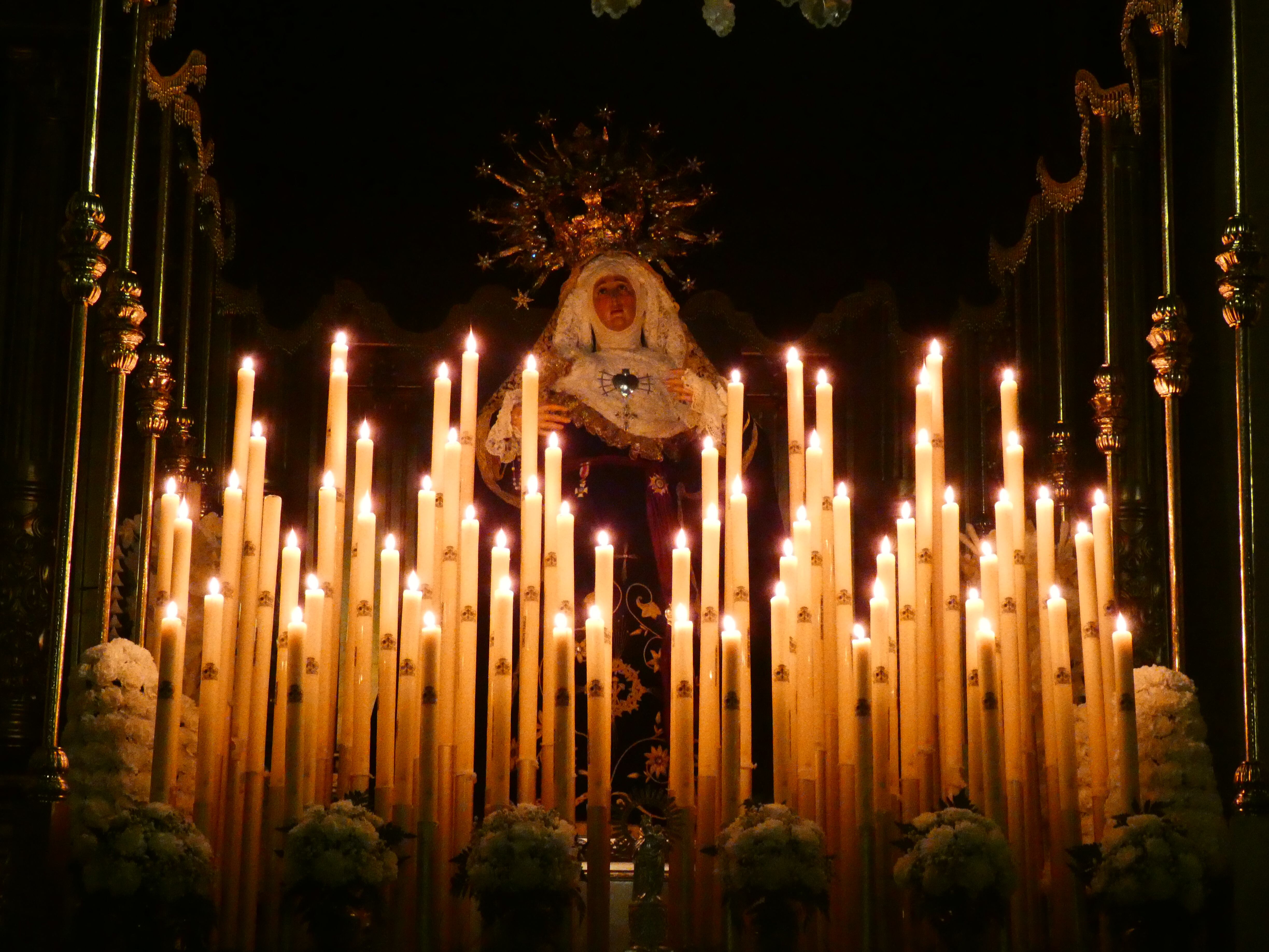 Nuestra Señora de la Soledad en la Procesión del Silencio en Elda