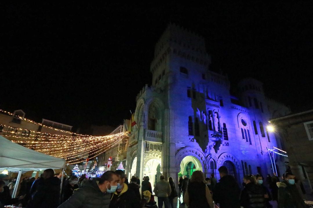 El Concello de O Porriño con la nueva iluminación