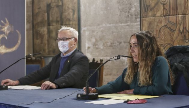 La concejala de Patrimonio, Gloria Tello, y el alcalde de la ciudad Joan Ribó