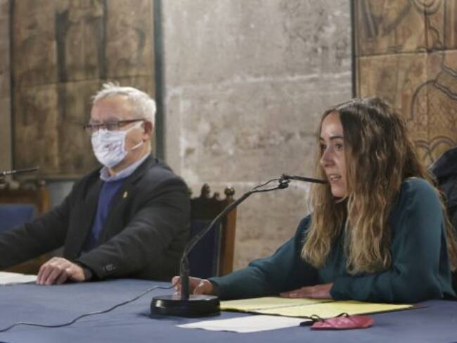 La concejala de Patrimonio, Gloria Tello, y el alcalde de la ciudad Joan Ribó